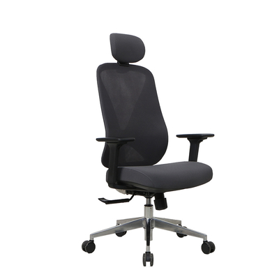 Leather Reclining Office Chair With Footrest PU Armrest BIFMA Standard
